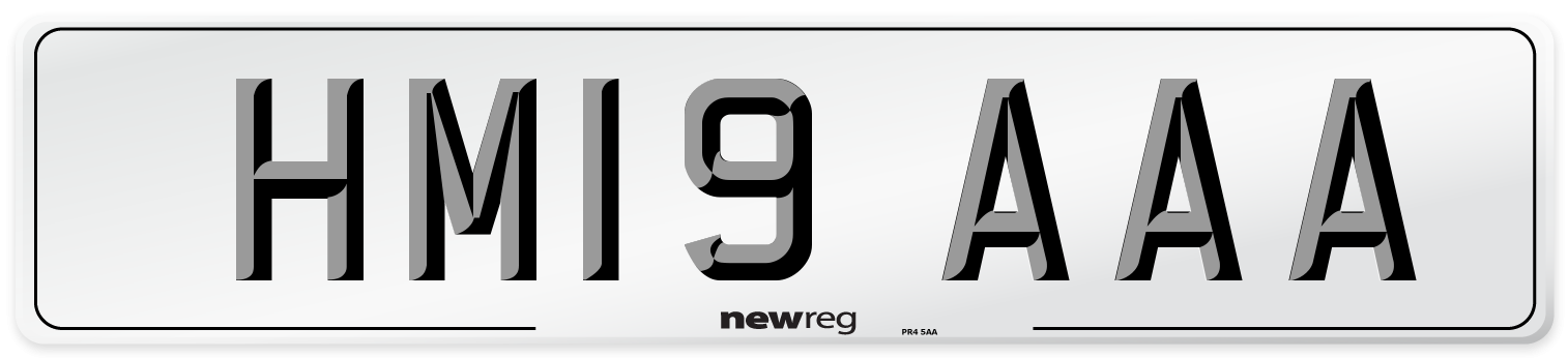 HM19 AAA Number Plate from New Reg